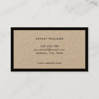 Cartão de visita de Kraft profissional moderno min