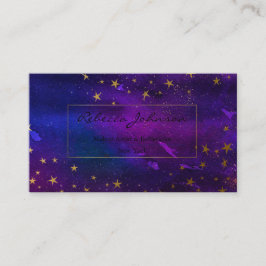 Cartão de visita De Lâmpada Roxo E Dourada