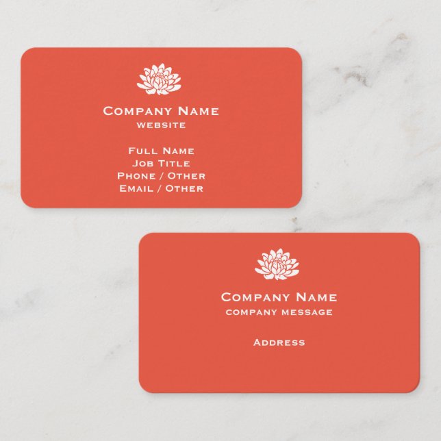 Cartão de visita de Laranja Personalizável (Frente/Verso)