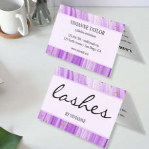 Cartão de visita de Lash Roxo do luxo