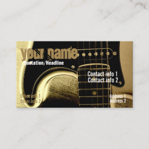 Cartão de visita de Latte da guitarra