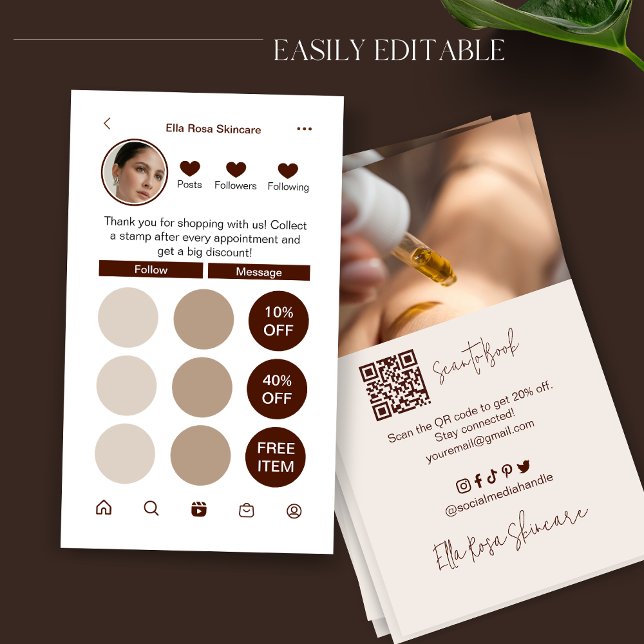 Cartão de visita de Lealdade IG (Criador carregado)