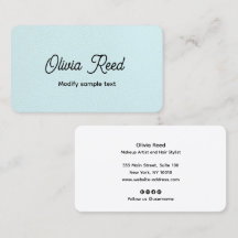 Cartão de visita de Leather Azul Azul-Aqua-Cuja