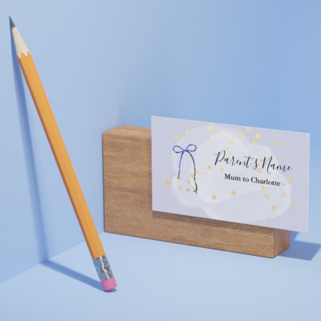 Cartão de visita de Leitura de Urso e Estrelas (Criador carregado)