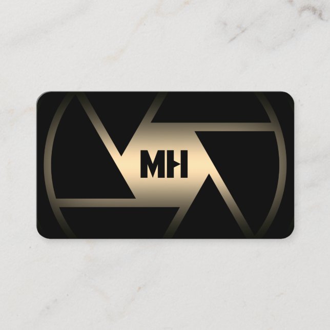 cartão de visita de lente da câmara abstrato (Frente)