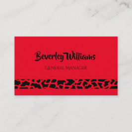 Cartão de visita de Leopardo Vermelho