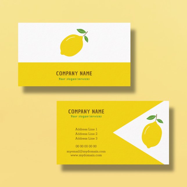 Cartão de visita de limão amarelo (Yellow Lemon Business Card)