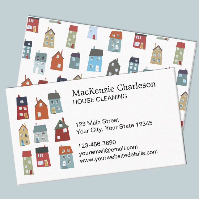Cartão de visita de Limpeza da Casa (Criador carregado)