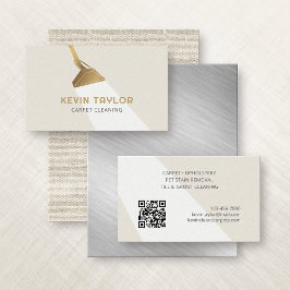 Cartão de visita de limpeza do tapete