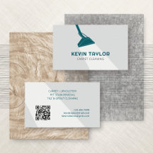 Cartão de visita de limpeza do tapete