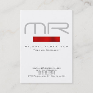 Cartão de visita de Limpeza Vermelha do Monograma