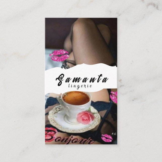 Cartão de Visita de Lingerie (Frente)