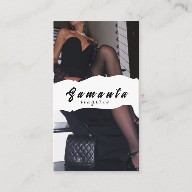 Cartão de Visita de Lingerie (Frente)