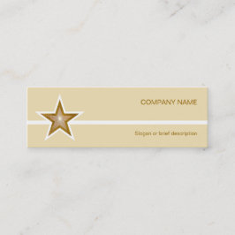 cartão de visita de linha branca com estrela Doura
