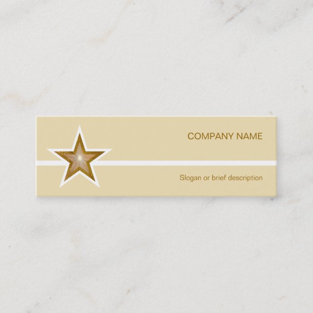cartão de visita de linha branca com estrela Doura (Frente)