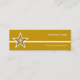 cartão de visita de linha branca com estrela Doura