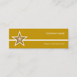 cartão de visita de linha branca com estrela Doura