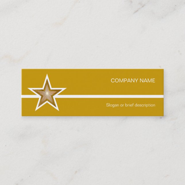cartão de visita de linha branca com estrela Doura (Frente)