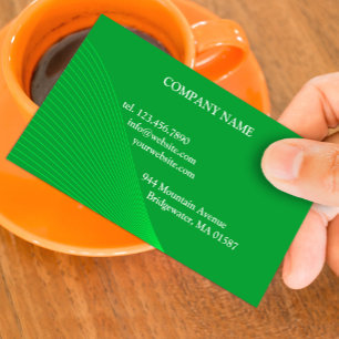 Cartão de visita de Linhas de Curva Verde