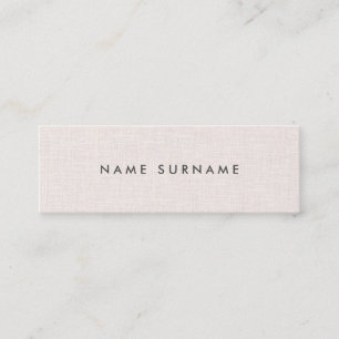 Cartão de visita de linho da disposição limpa