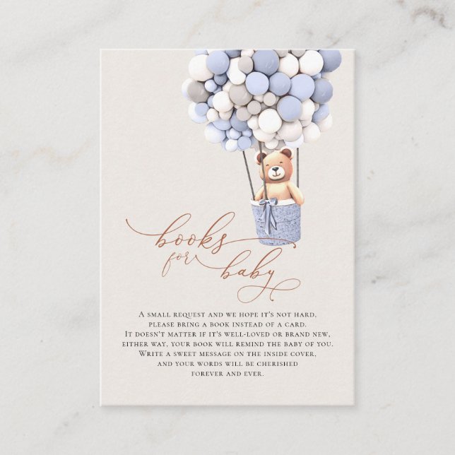 Cartão de Visita de Livros de Bebês para Balões de (Frente)