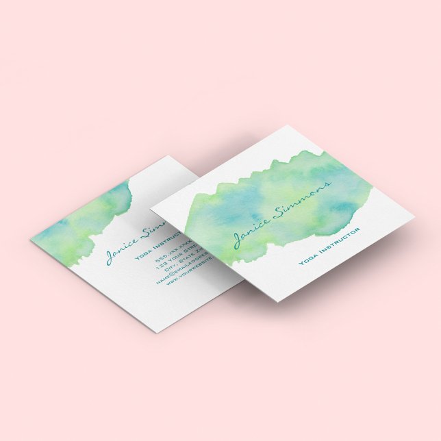 Cartão de visita de Lixo Verde Azul (Criador carregado)