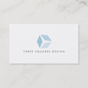 cartão de visita de Logotipo 3 quadrados