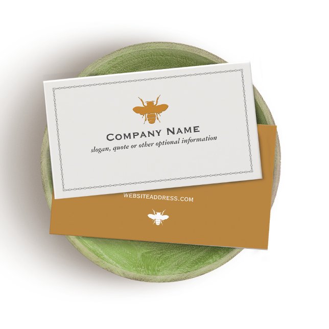 Cartão de visita de logotipo de abelhas (Criador carregado)