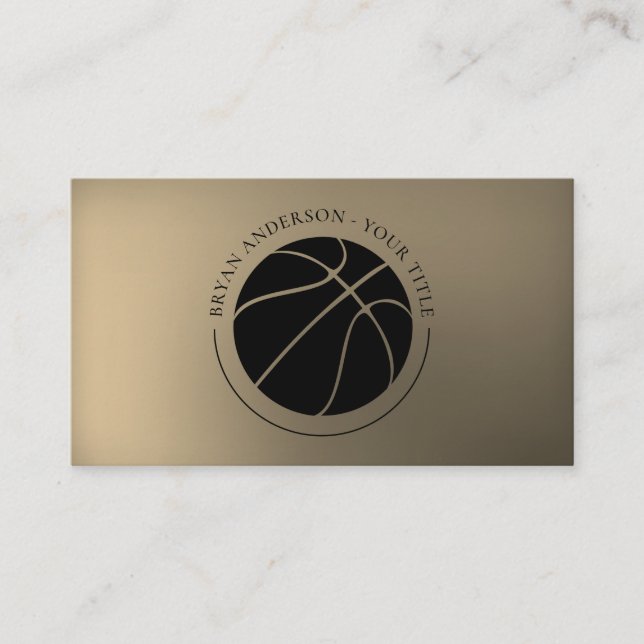 Cartão de visita de logotipo de basquetebol (Frente)