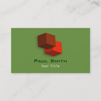 cartão de visita de logotipo de Cubo 3D