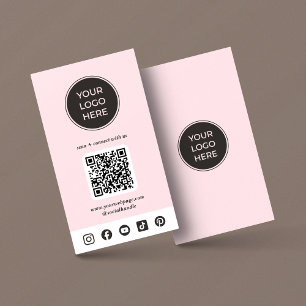 Cartão de visita de Logotipo de Mídia Social Perso