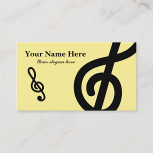 cartão de visita de logotipo de nota de música p