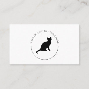 Cartão de visita de Logotipo de Silhueta de Gato
