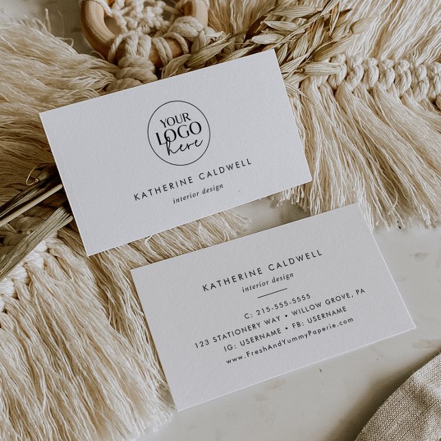 Cartão de visita de Logotipo de Tipografia Chic (Criador carregado)