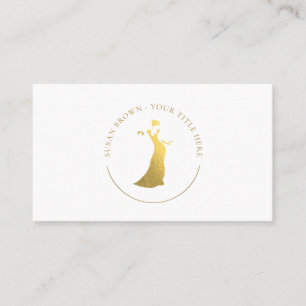 Cartão de visita de logotipo de vestimenta Dourad