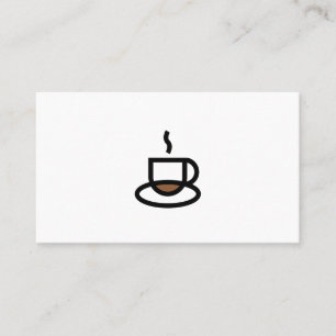 Cartão de visita de Logotipo do Café - Personali
