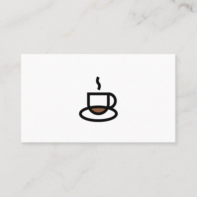 Cartão de visita de Logotipo do Café - Personalizá (Frente)