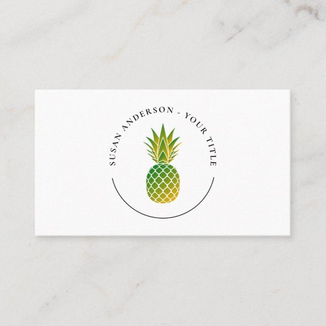 Cartão de visita de Logotipo do Pineapple (Frente)