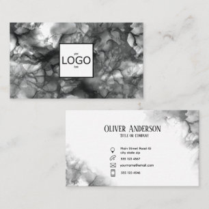 Cartão de visita de logotipo preto