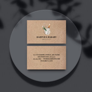 Cartão de visita de logotipo profissional da Bake