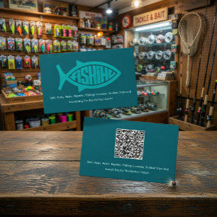 Cartão de Visita de Loja de Iscas Personalizadas p