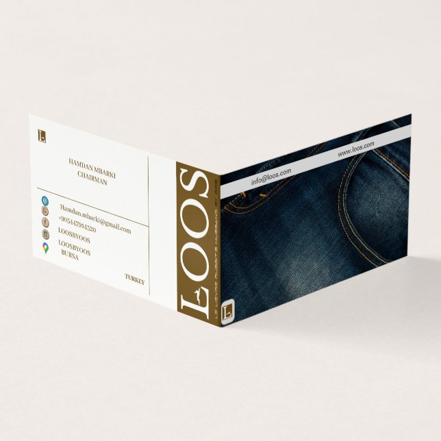 CARTÃO DE VISITA DE LOOS DOBRADOS (Exterior)