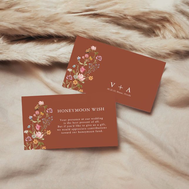 Cartão de Visita de Lua de Honra de Flores Selvage (Criador carregado)