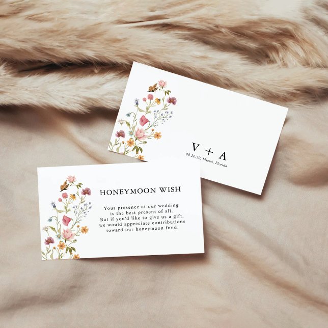 Cartão de Visita de Lua de Honra de Flores Selvage (Criador carregado)