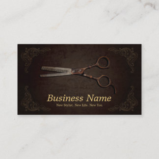 Cartão De Visita De luxe Scissor o profissional do salão de beleza