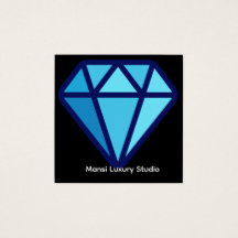 Cartão de Visita de Luxo com Logotipo de Diamante 