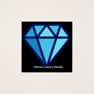 Cartão de Visita de Luxo com Logotipo de Diamante 