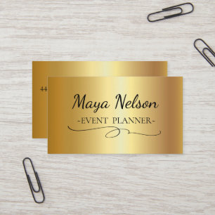 Cartão de visita de Luxo Legal e Dourado Sparkly