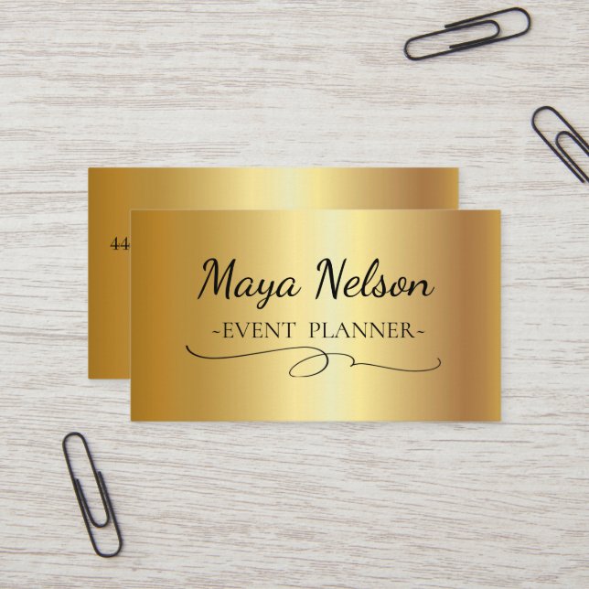 Cartão de visita de Luxo Legal e Dourado Sparkly (Frente/Verso In Situ)