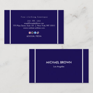 Cartão de Visita de Luxo Minimalista Marfim Boutiq